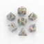 7 Vibrant w/brown Festive Polyhedral Dice Set - CHX27441